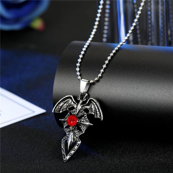 

new vintage cross skull snake necklace choker for men women punk metal color zircon scepter big pendant necklace male jewelry wmtgyv, Bronze;silver