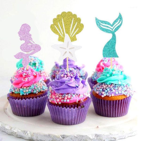 

creative 24pcs ocean cupcake ers wedding kid birthday party cake decorations year supplies1 other festive & supplies