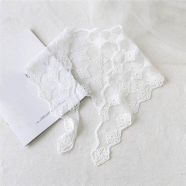 

triangle small scarf women polyester scarf hair ties bands headband lace embroidery prints shawl summer long wraps scarves q bbyevh