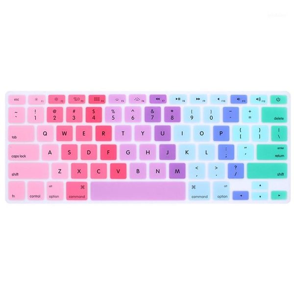 

keyboard covers protective film candy gradation colors silicone cover for air pro retina 13 15 17 protector sticker1