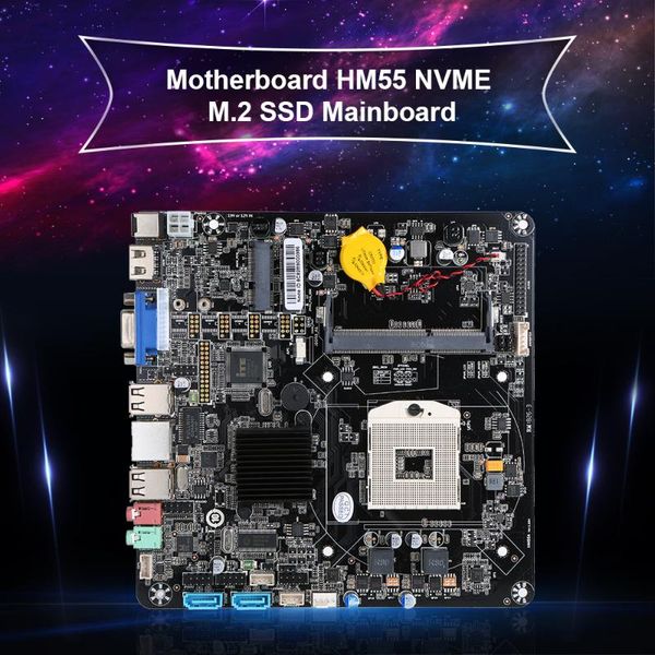 

jingsha motherboard hm55 nvme m.2 ssd mainboard ddr3 sodimm for i3// pga988