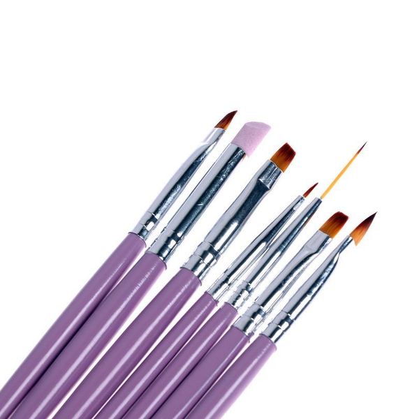 

7 pcs/set nylon nail art pen set uv gel drawing painting pen brush dotting pen nail file nail polish b qylgqm