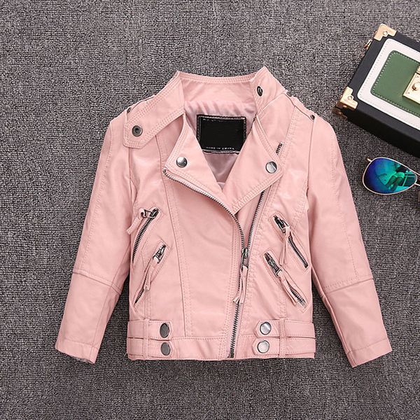 

new children's clothing luxury fashion jacket high-quality pu leather lining plush design boys and girls leather jacket ing, Blue;gray