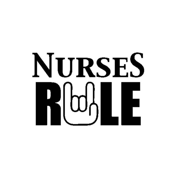 

17.8cm*11.8cm nurses rule rock vinyl black silver motorcycle car sticker decals c13-000572