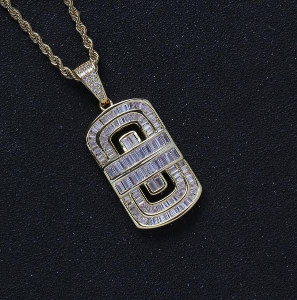 

hip hop bling micro iced out медь персонализированные ожерелье для мужчин рэппер ювелирных изделий 2-х цветов, Golden