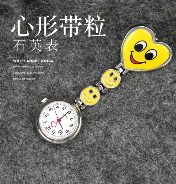 

peach heart heart-shaped with granule nurse table smiling face wall watchbgt