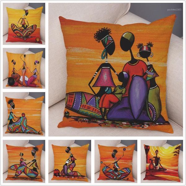 

abstract painting africa life pillowcase african woman home decor pillow case gallery exotic short plush cushion cover 45x45cm1