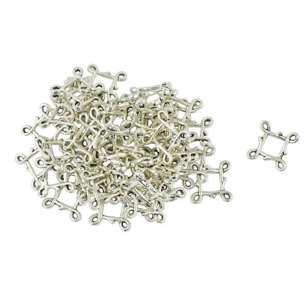 

50 pieces tibetan silver rhombus celtic knot jewelry charm pendant connector 0.82 inch, Black