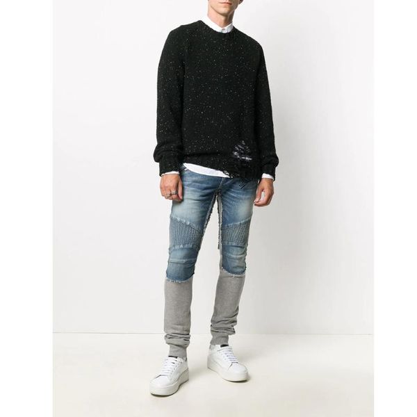 

men's slim stylish high street jeans boy pants, Blue