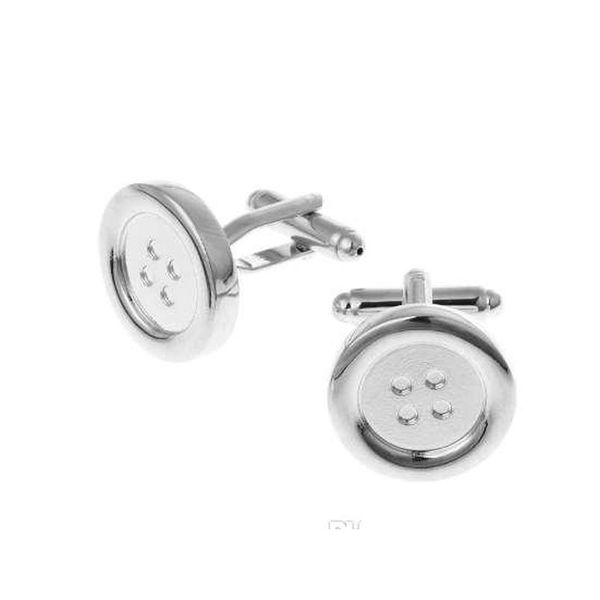 

1 pair men business shirt wedding party shirt cufflinks buttons cuff link jewelry 3xpg0, Silver