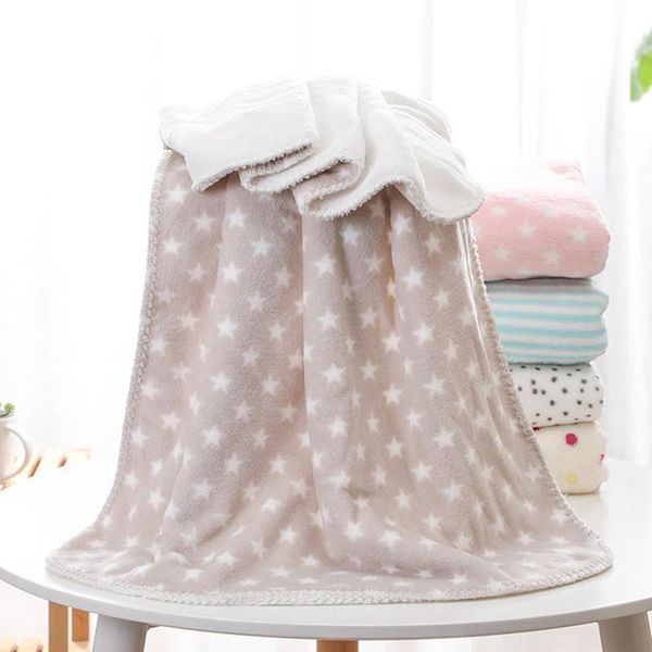 

baby soft double layer blankets 100*150cm coral fleece newborn baby blanket warmth print infant blankets home textiles 9 types dbc dh0740