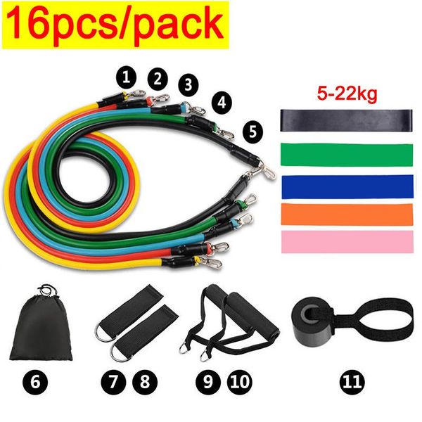 

set fitness pull rope nature latex resistance bands power training expander home pilates sports elastic yoga gym crossfit