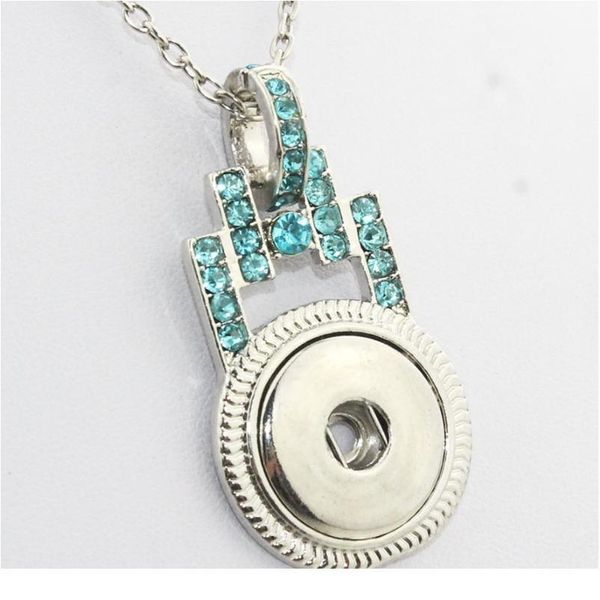 

3colors 2016 female metal snap button jewelry crystal statement necklace for women ne377 (fit18mm snaps) one directio bbyegy, Silver