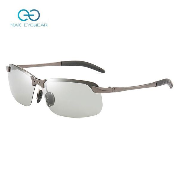 

chameleon pchromic sunglasses men women polarized driving fishing pc frame sunglasses day night vision uv400, White;black