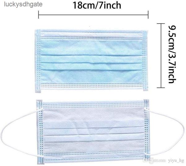 

50pcs/lot 3 layers stock in face elastic anti-dust soft breathable non woven disposable dust-proof mouth mask