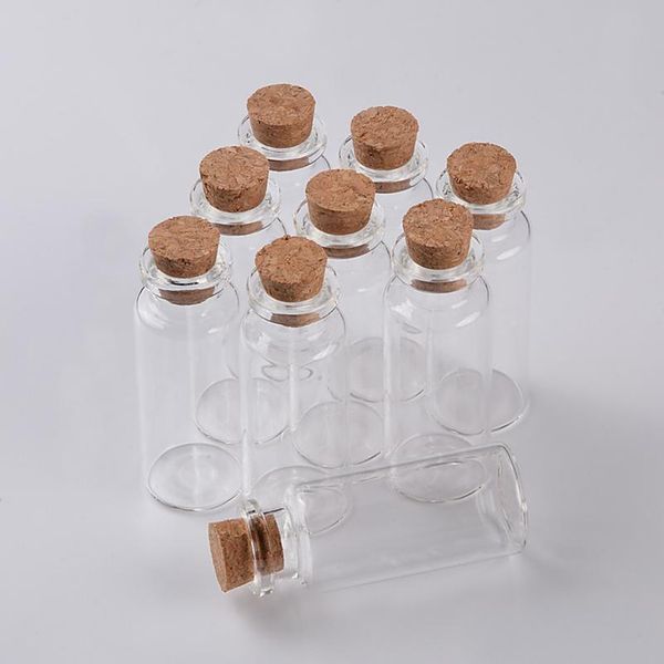 

15ml 24x60x12.5mm food grade glass bottle with cork ser empty crafts decoration bottles jars vial jllhzl