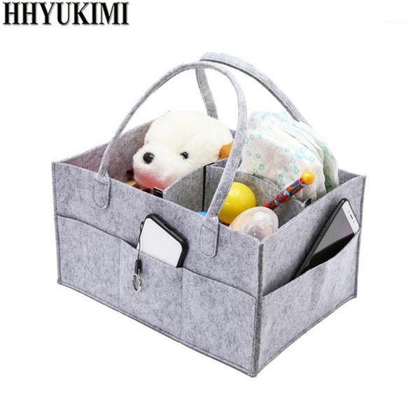 

women travel organizer felt cloth insert bag multi-pockets travel bags multifunctional storage baby diaper wet mommy bag in car1