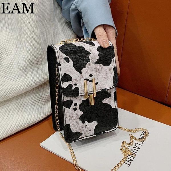 

eam] lux crossbody сумки для цепи женщины 2020 зима животных шаблон моды плечо сумки и кошельки женская сумка рука 8b194
