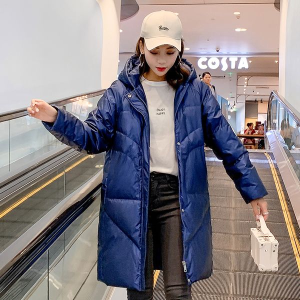 

women's winter coat female jacket fur collar white duck down parka women clothes 2020 korean vintage casaco zt3992, Black