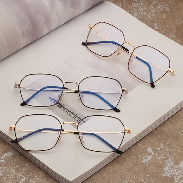 

square black eye glasses metal optical frames computer google mens accessories anti-bule eyewear stylish glasses frames 9040olo, Silver