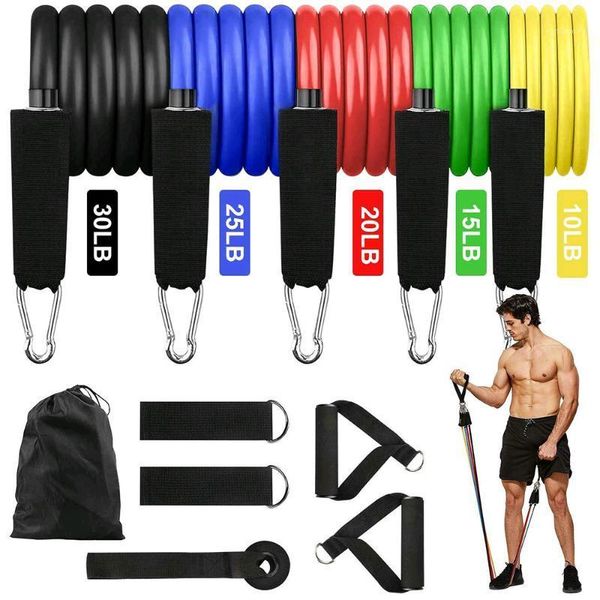 

resistance bands 11pcs/set latex band crossfit training exercise yoga tubes pull rope rubber expander elastic fitness equipment1