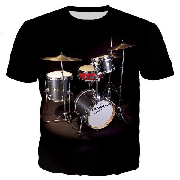 

new cool drum set 3d print shirts anime harajuku graphic men clothing