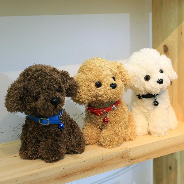 

year of dog mascot simulation teddy dog plush toy collar bell dog doll company event gift wholesale