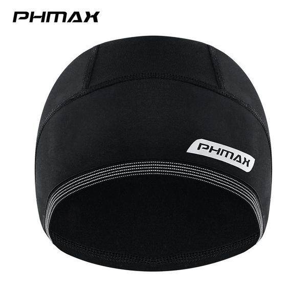 

phmax keep warm cycling cap waterproof mtb bike bandana headband winter thermal skiing cap running hiking cycling helmet hat, Black
