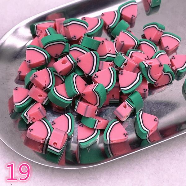 

30pcs 10mm color fruit/flowers beads polymer clay beads polymer clay spacer loose beads for necklace diy bracelet accessories wmtrms