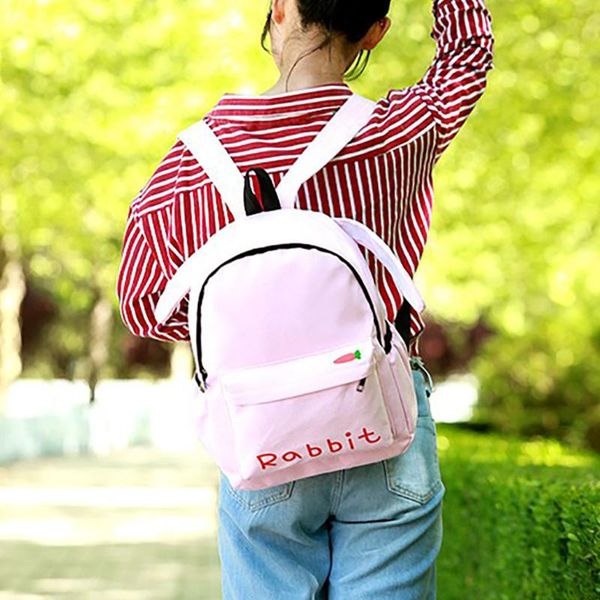 

small backpack leather women fashion women's portable backpack casual wild ear bear #g2