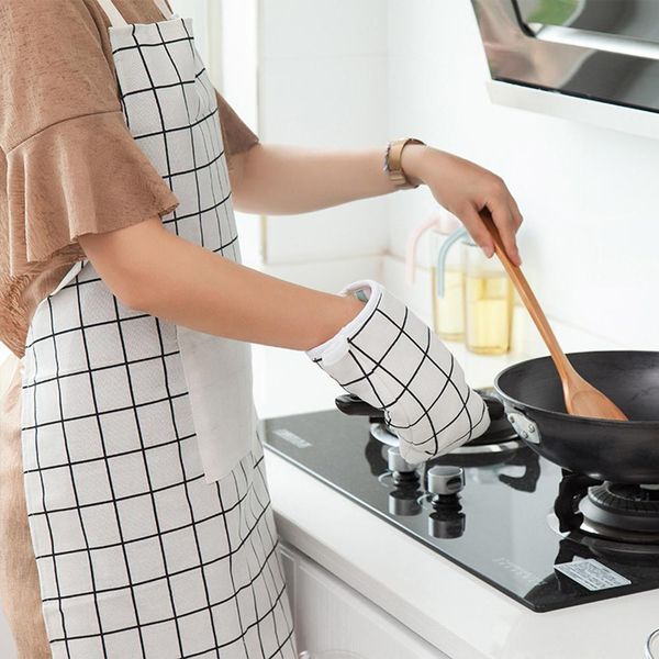 

1pc kitchen cotton oven glove heat resistant gloves non stick pot bowel holder clip cooking baking oven mitts wmtltv dh_niceshop