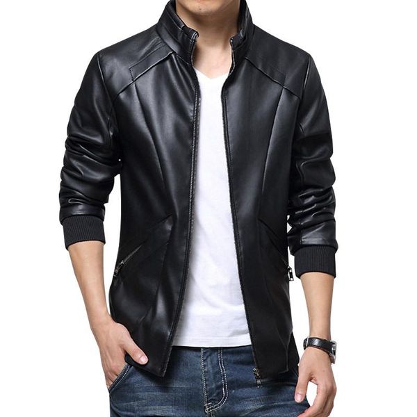 

mrmt 2020 brand men's jacket new coat men's style leather jacket pu leather, Black;brown