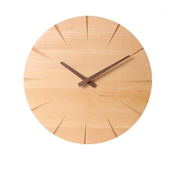 Relógios de parede madeira relógio moderno nórdico designs de madeira simples sala de estar elegante duvar criativo saati decoração em casa xx60wc1