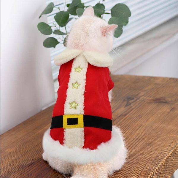 

santa dog costume christmas clothes winter warm pet dog jacket coat puppy cat christmas clothing hoodies chihuahua yorki bbyxge