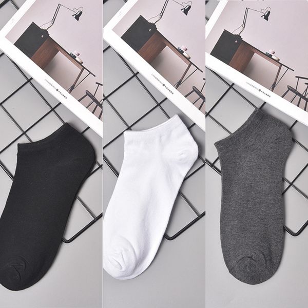 

men's thin solid boat invisible men's boat casual low shallow mouth invisible socks summer cotton socks wtctq, Black