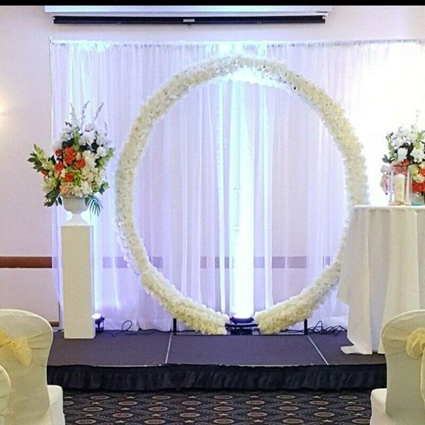 

party decoration 1.2m/1.5m/2m circle arch framework metal round wedding backdrop romantic