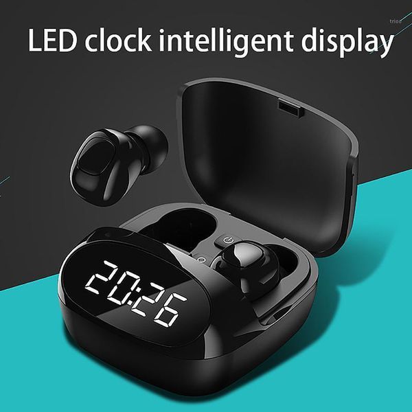 

xg-29 bluetooth headset, tws bluetooth 5.0 sports stereo mini earbuds sn display clock charging box wireless headset1