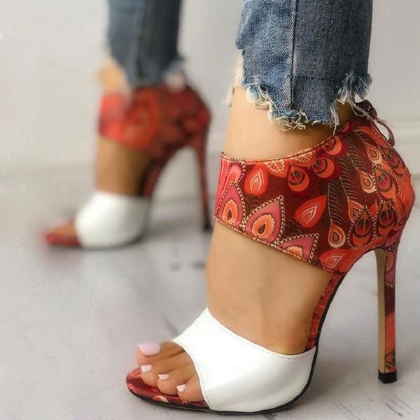 

dress shoes 2021 high heels zipper extreme women pumps stiletto summer sandals ladies plus size 43, Black
