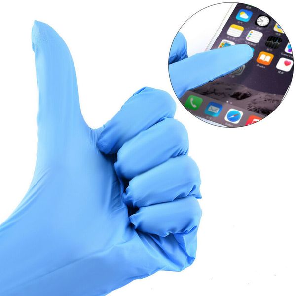 

premium in stock shipping 100 box of nitrile blue rubber cleaning gloves powder free