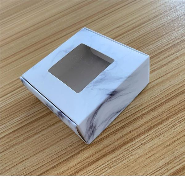 

10pcs multi size paper soap box kraft paper gift box package with clear pvc window candy favors arts&krafts display k bbybvz