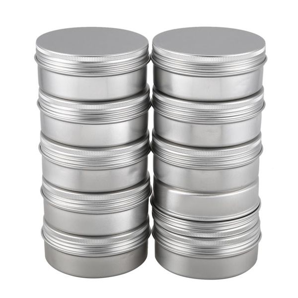 

storage bottles & jars 10 x vacuum cosmetic container jar of aluminum lip cream 150 ml screw cap