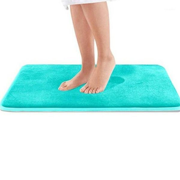 

comfortable coral velvet memory foam bath mat non slip absorbent super cozy velvet bathroom rug carpet1