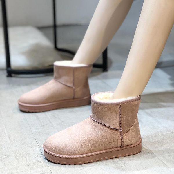 

snow boots женщин нового способа зимы матовый толстые обувь студентки мягкий хлопок-мягкие ботинки короткие сапоги для дам, Black