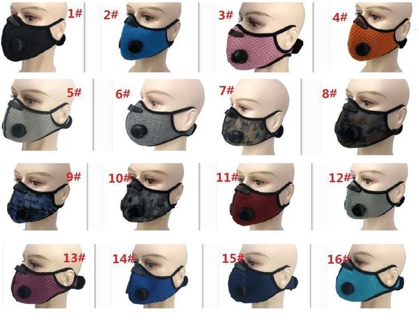 

outdoor hanging ear riding bicycle new anti-dust pm2.5 with 2pcs breathing valve adjustable mouth mask hh9-3076