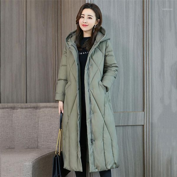 

2019 winter new arrival down jacket women loose large size clothing outerwear quality blue color thick cotton winter coat yh5181, Black