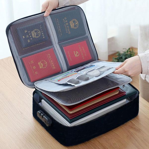 

briefcases multifunctional briefcase business trip certificate organize bag office document file storage handbag package goods accessories1