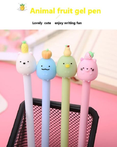 

cute fashion 0.5mm cartoon animal fruit neutral creative student exam pen office stationery signature pen