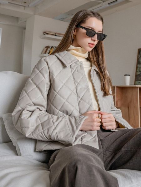 

coldbreak solid button through quilted coat 775t#, Black