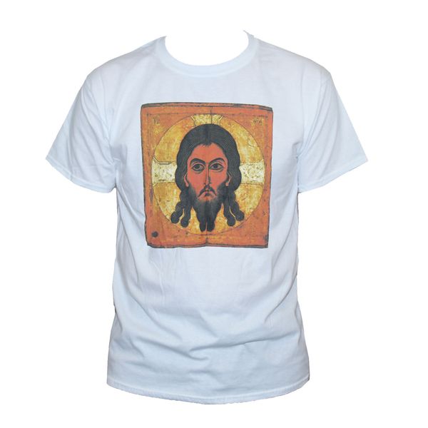 

дизайн бесплатная доставка иисус русская икона christian art printed ретро tee печати вокруг шеи толстовка с капюшоном hoodie мужчин футболк