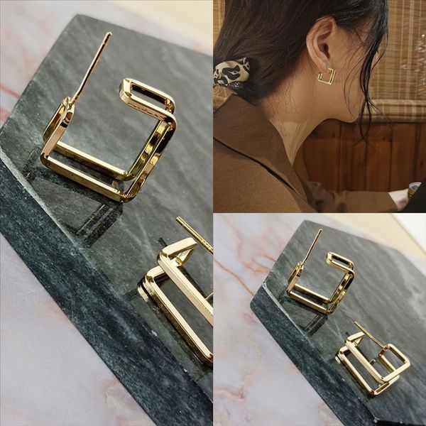 

9xm airs women's stud pin plated simple cute earring t gold ball rose, Golden